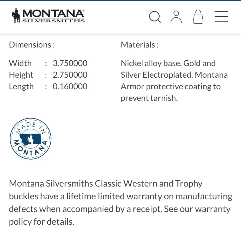 Montana Silversmiths B Western Belt Buckle w/belt‎